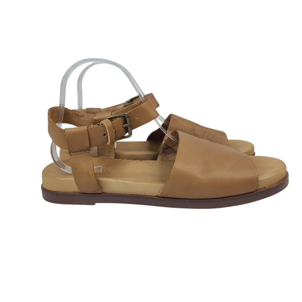 Madewell The Noelle Brown Leather Ankle Strap Comfort Sandals Size 9.5 - Picture 2 of 11